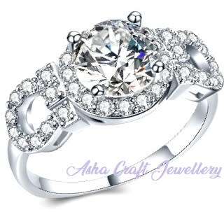 Gorgeous 2.72ct Cr.Diamond Engagement Ring, Halo Pave Design. Size 6 | L/M