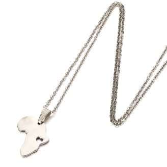 Heart of Africa, Genuine Stainless Steel Necklace
