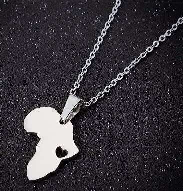 Heart of Africa, Genuine Stainless Steel Necklace