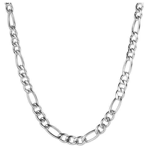 316L Solid Stainless Steel Figaro Link Necklace Chain 5mm - NEVER TARNISH