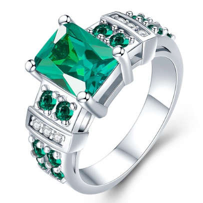 Gorgeous! 3.50ct Cr.Emerald Engagement Ring, Designer Inspired. Size 6|M