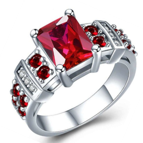 3.50ct Cr.Ruby Designer Inspired Engagement Ring. Size 9 | S