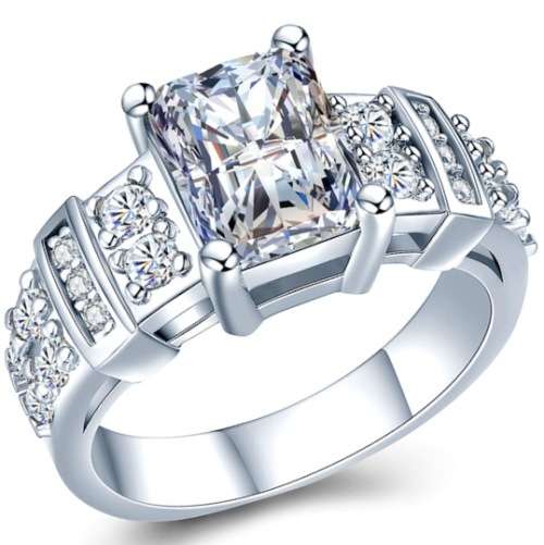 Extraordinary! 3.50ct Cr.Diamond Designer Engagement Ring. Size 11|V-W