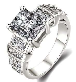 Extraordinary! 3.50ct Cr.Diamond Designer Engagement Ring. Size 8 | Q