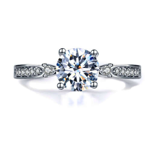 EXQUISITE! 1.51ct Solitaire & Accents Beaufitul Engagement Ring. Size 6 | M