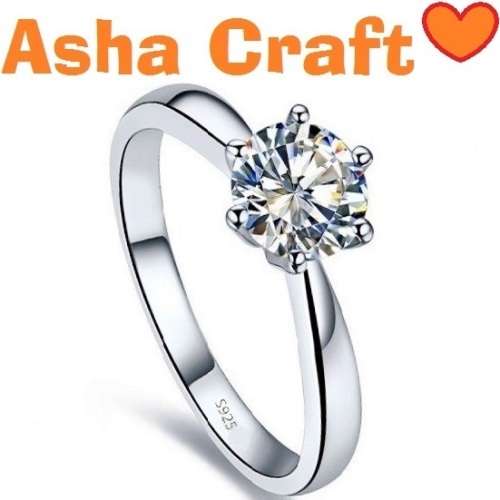 **6 AVAILABLE** Sparkling 0.90ct Solitaire 925 Silver Ring. Size 8|Q