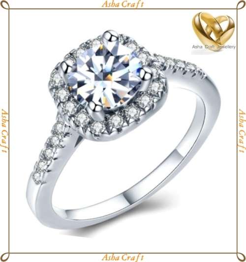 GORGEOUS!! 1.30ct Cr.Diamond Halo Engagement Ring. Size 11|W