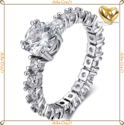 3.53ct Cr.Diamond Solitaire Full Eternity Engagement Ring. Size 9.25|S-