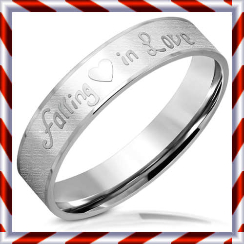 ASHA CRAFT - Unisex Falling in Love Wedding Band. Size 10 | T-U
