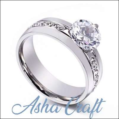 Stunning 1.5ct Solitaire Engagement Wedding Ring with Pave Setting. Size 8/Q