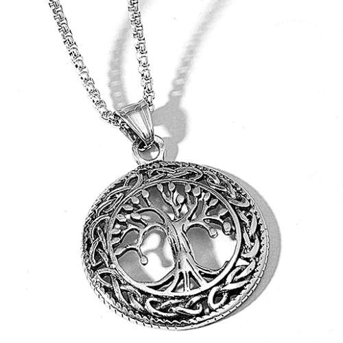 TREE OF LIFE Celtic Knot Titanium Necklace 60cm chain included