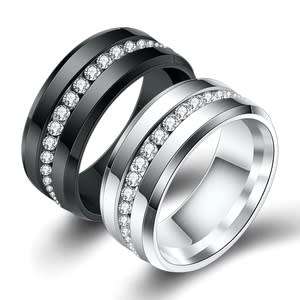 Titanium Eternity CZ 8mm Band Ring. Size 6,7,8,9,10,11,12,13