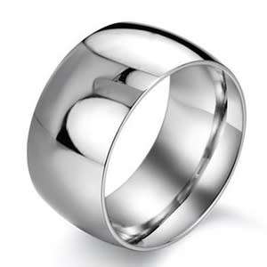 Titanium 12mm Wide Band Wedding Ring. Size 7,8,9,10,11,12,13