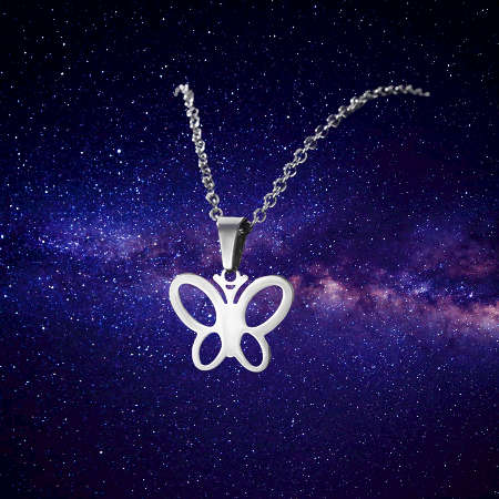 TITANIUM BUTTERFLY NECKLACE