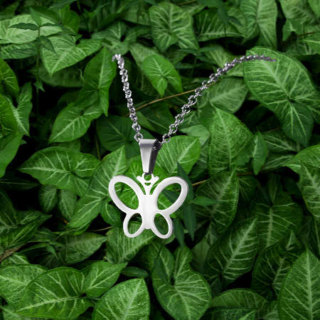 TITANIUM BUTTERFLY NECKLACE