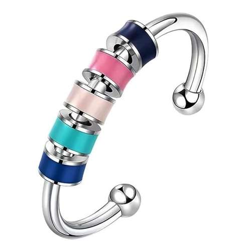 TITANIUM RING ANXIETY FIDGET WORRY RING. ADJUSTABLE SIZE