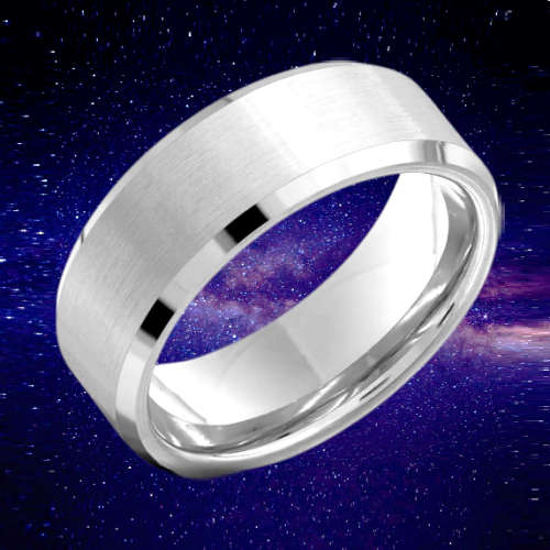 TITANIUM RING BRUSHED SILVER WEDDING BAND. Size 13 / Z+