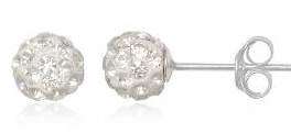 ASHA CRAFT - Genuine White Swarovski Crystal 925 Sterling Silver Earrings
