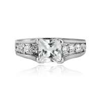 ASHA CRAFT - Beautiful 1.73ct Pure White CZ 925 Sterling Silver Ring. Size 6.5 / N