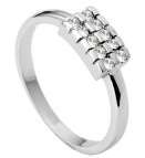 Delightful 0.10ct Cubic Zirconia 925 Sterling Silver Ring. Size 7 / O