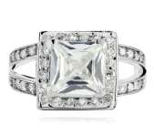 Brand New Fabulous 3.72ct Cr. Topaz 925 Sterling Silver Ring. Size 8.5 / R