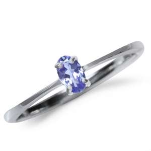 0.22ct Genuine Tanzanite Solitaire 925 Sterling Silver Ring. Size 8[Q]