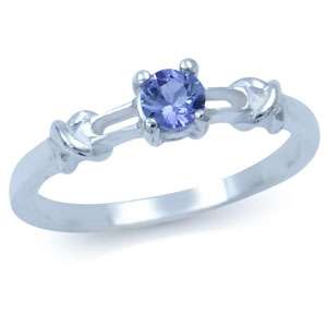 0.31ct Genuine Tanzanite Solitaire 925 Sterling Silver Ring. Size 7/O