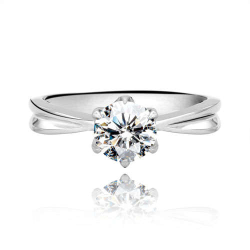 Exclusive 1.50ct White CZ 316L SS Solitaire Ring. Size 8 / Q