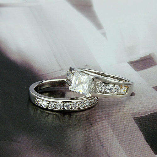 ENGAGEMENT and WEDDING RING SET - Size 7 / O