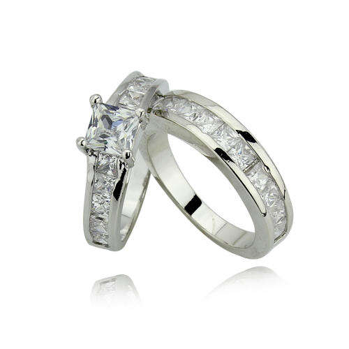 LAST SET!!! ENGAGEMENT and WEDDING RING SET - Size 8 / Q
