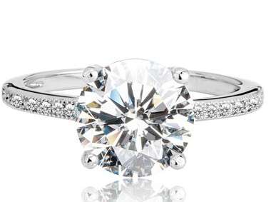 ACJ - Brilliant White CZ 14kt Gold-filled Engagement Ring - Size 6 / M