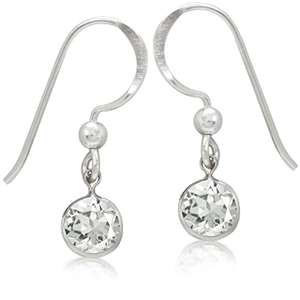 2ct. Natural White Topaz 925 Sterling Silver Dangle Earrings