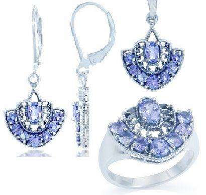 [R52434.00] 100% REAL 7.15ct Genuine Tanzanite Designer Jewellery Set - Various Sizes