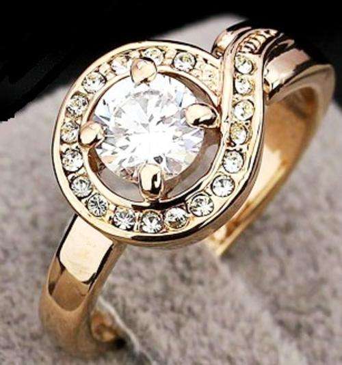 "Rosette" 14kt Gold-filled White CZ Ring - Size 7 / O