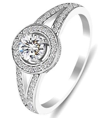 Simple Beauty 925 Sterling Silver Simulated Diamond Ring. Size 8 / Q / 18.0mm