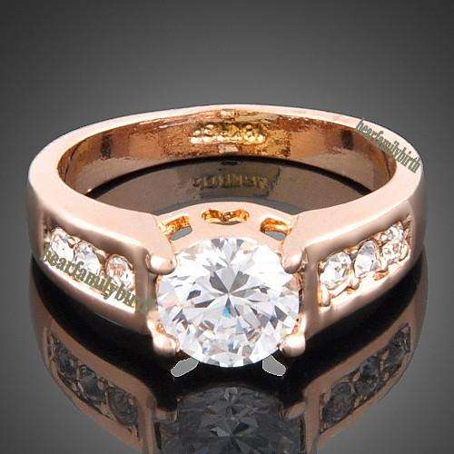 BRAND NEW Exclusive 1.61ct Swarovski Crystal 18krgp Rose Gold Ring. Size 6.5 / N