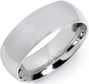 8MM Wide Stainless Steel Band Ring. Size 9.5 / T