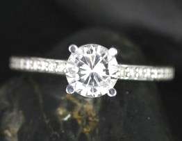 Exquisite Miligrain 1.84 Carat Cr. Diamond Solitaire Engagement Ring