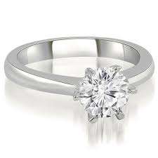 Sparkling 0.30 Carat Cr. Diamond Solitaire Engagement Ring. Size 10.5/V