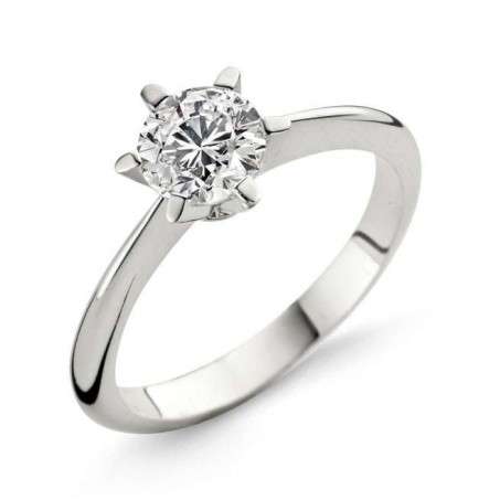 Six prong setting 0.30 carat Cr. Diamond bridal Engagement ring. Size 9/S