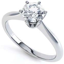 0.37 carat Cr. Diamond Brilliant cut Solitaire ring. Size 10[U]