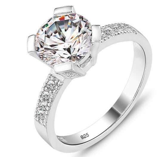 Spectacular 1.440 Carat Sparkling Cr. Diamond Engagement Ring. 7[O]