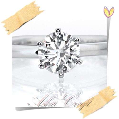 Brilliant solitaire 0.56ct cr.Diamond engagement ring. Sz 7[O]