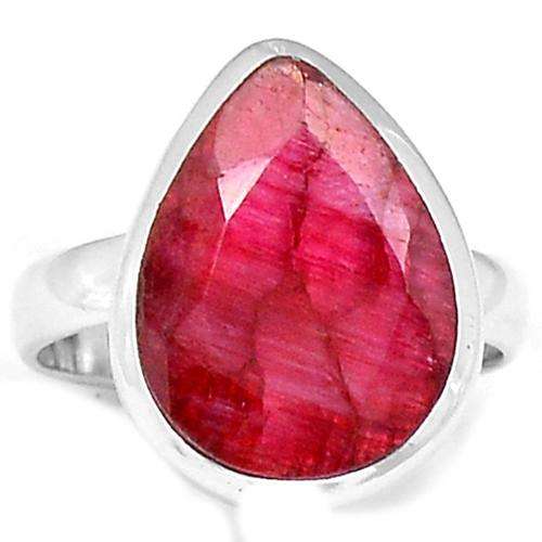 ONE-OF-A-KIND DESIGNER NATURAL RUBY 925 STERLING SILVER RING