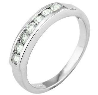 AC Jewellery* Gypsy Half-Eternity Ring* Fine 925 STERLING SILVER* Size 6 [M]