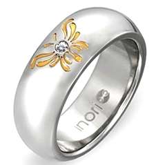 14k Yellow Gold Vermeil Authentic INORI Wedding band Ring* Size 5.5 [K and a half]