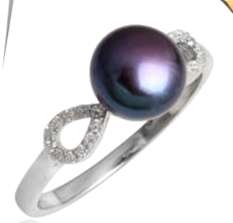Freshwater Peacock Pearl Ring* Genuine Fine 925 STERLING SILVER* Size 8 Q