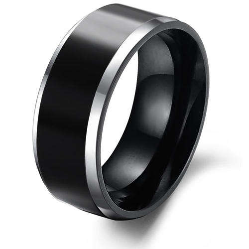 ASHA CRAFT - HEAVY! Mens Black Tungsten Carbide Ring. Size 11 / W