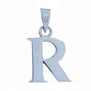 925 Sterling Silver Alphabet/Initial R Charm Pendant