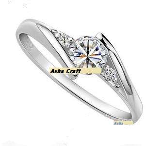 Sparkling cr.diamond S925 Luxuriously plated in Platinum! - Various sizes available